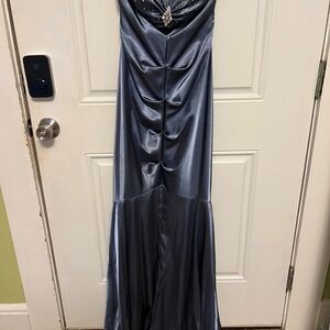 Xscape Charcoal Maxi Dress